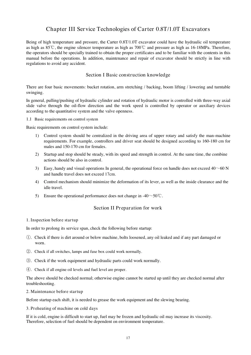 Carter CT08/CT10 Operation & Maintenance Manual, page 17