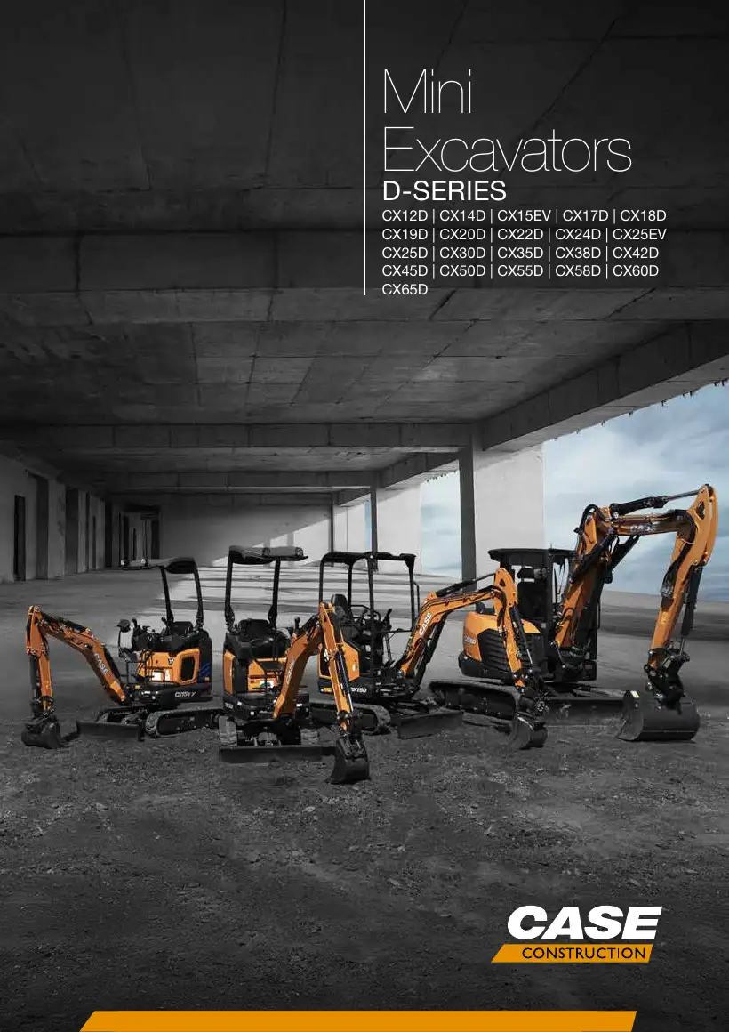 CASE D-Series Mini-Excavators (23.17 MB), page 1