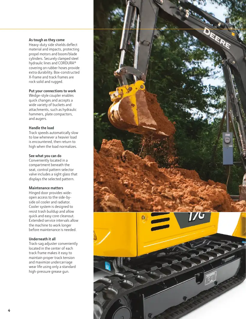 John Deere 17G product specifications, page 4