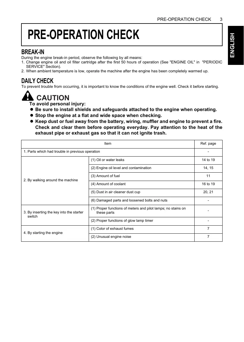 Kubota 05 Series engine operator reference, page 14
