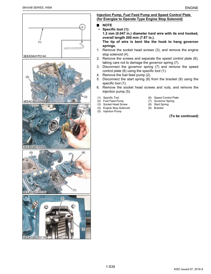Kubota SM-E4B workshop manual, page 103