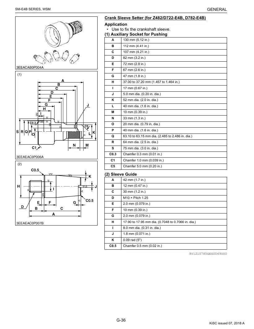 Kubota SM-E4B workshop manual, page 58