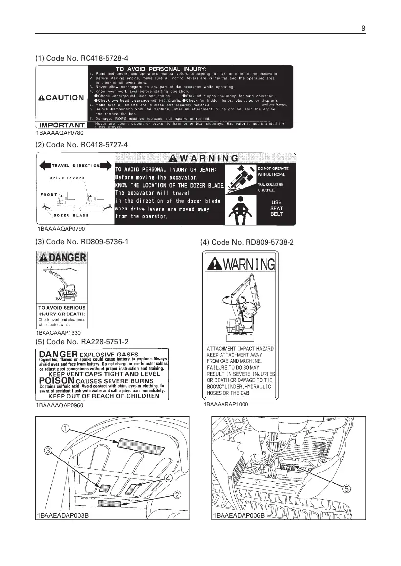 Kubota U17-3 Australian operator/maintenance manual RA238-8130-3, page 17