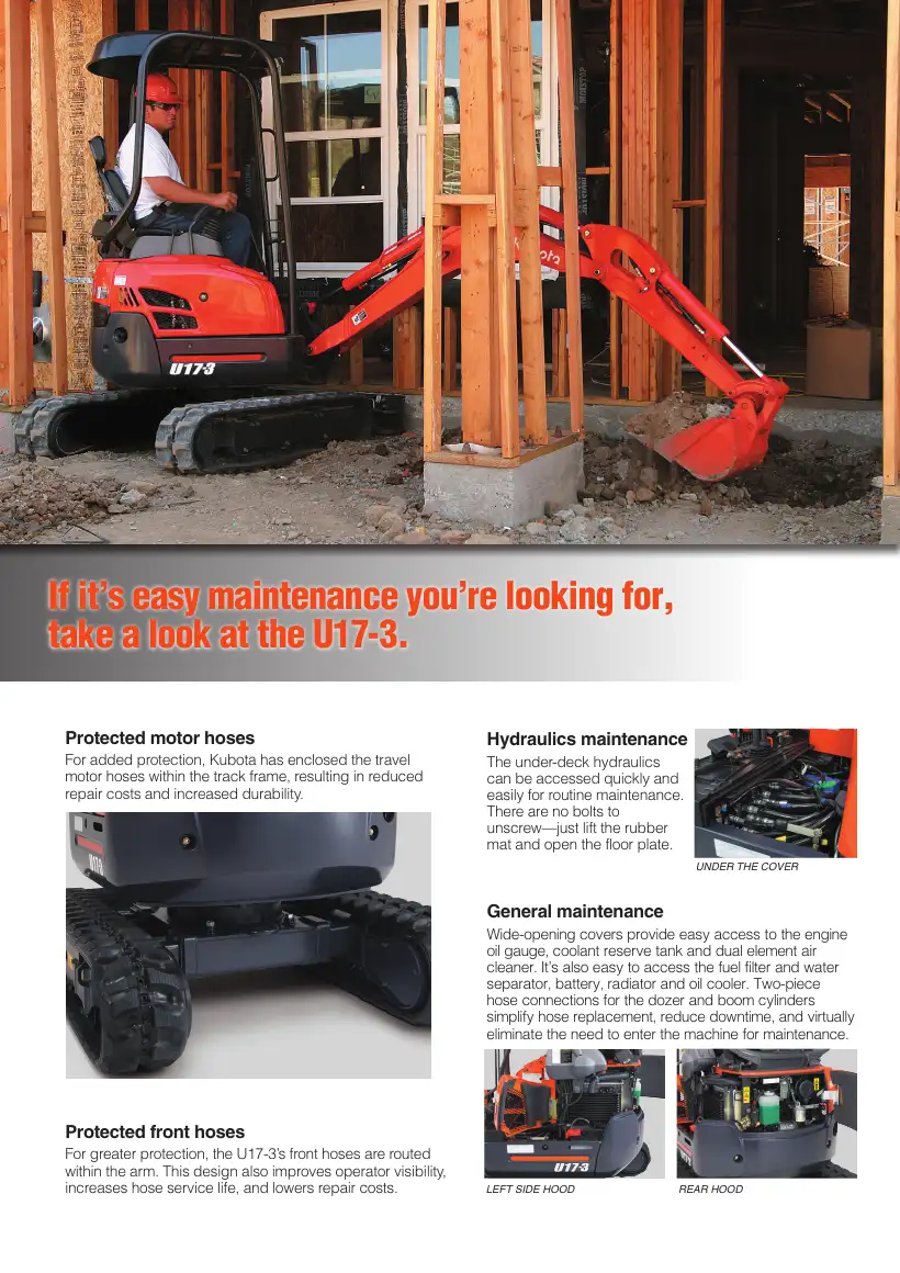 Kubota U17-3 brochure (Australia), page 6