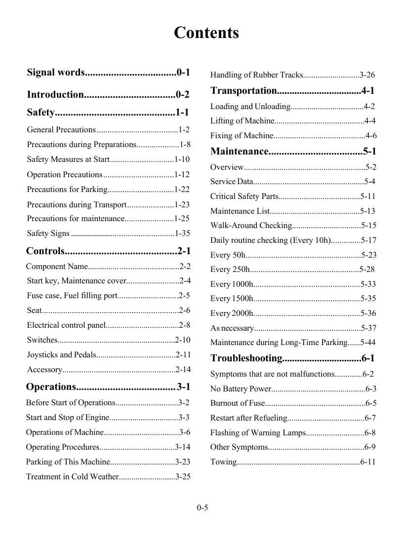 Rhinoceros XN10-8 operation, maintenance and troubleshooting manual — dealer download, page 7