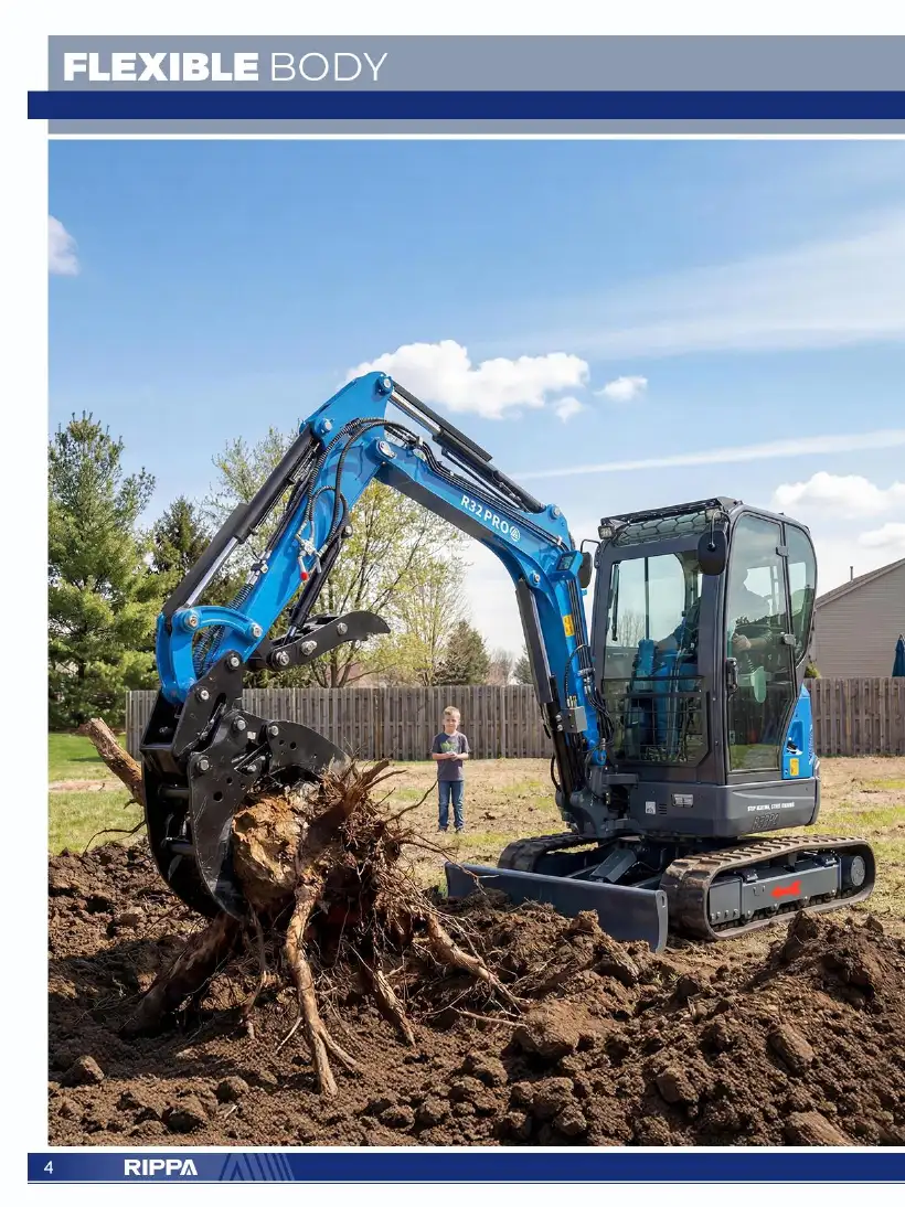 RIPPA Product Brochure Mini-excavator R32, page 4
