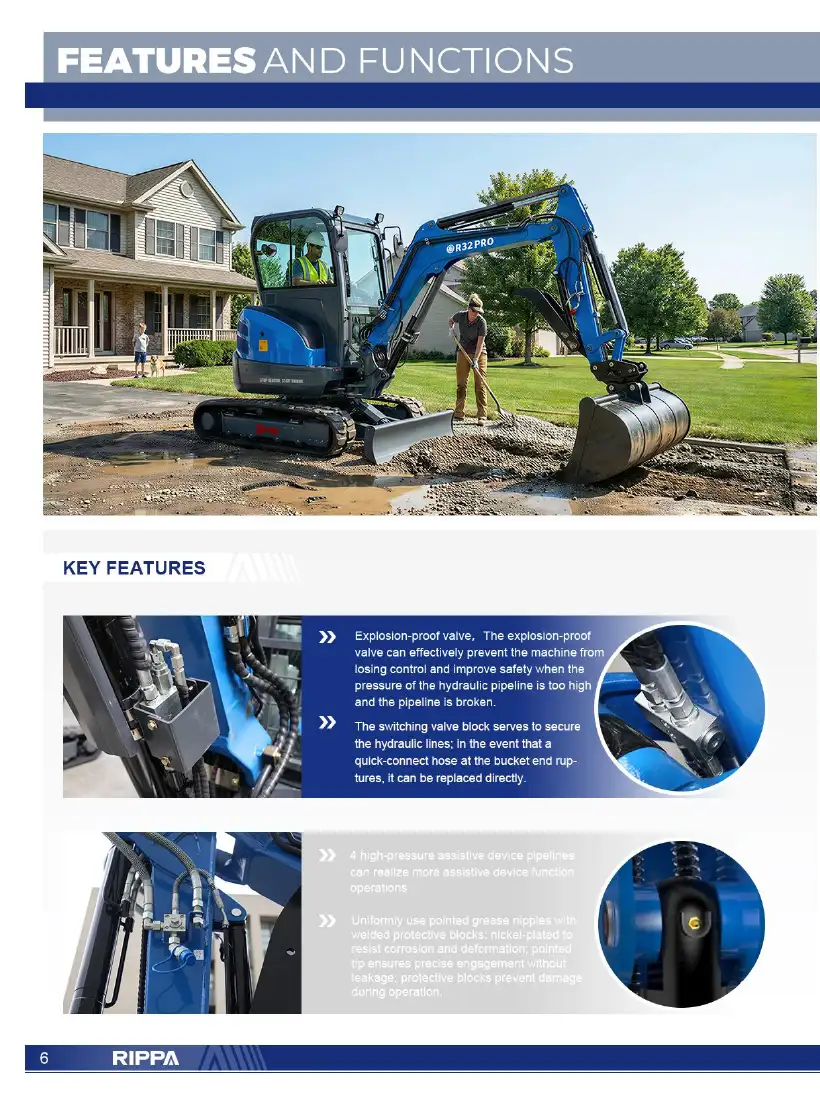 RIPPA Product Brochure Mini-excavator R32, page 6