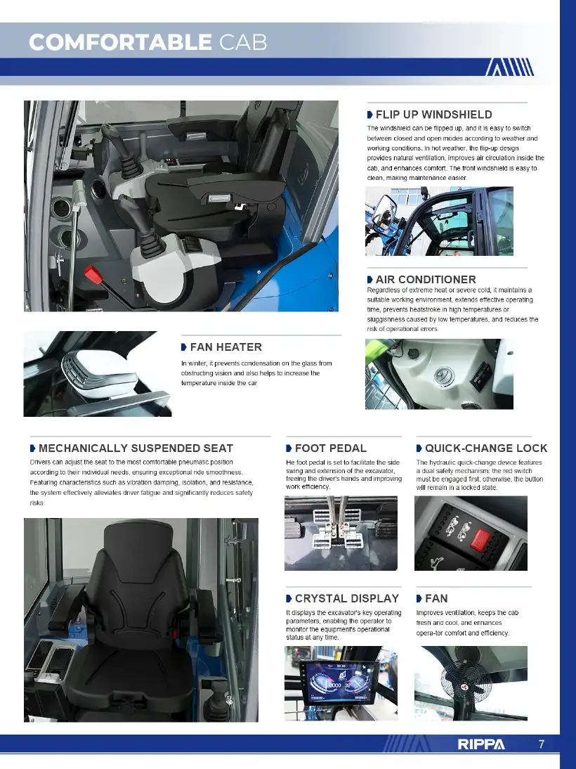 RIPPA Product Brochure Mini-excavator R32, page 9