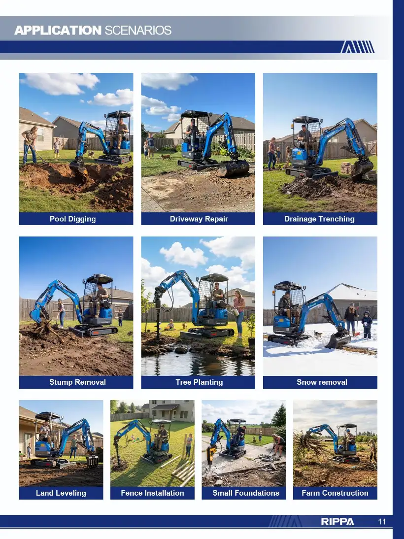 Rippa R15 Kubota product manual/specification brochure, page 13