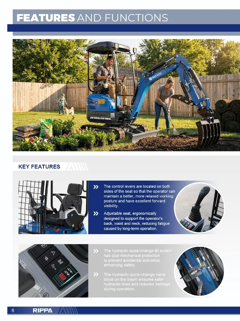 Rippa R15 Kubota product manual/specification brochure, page 6