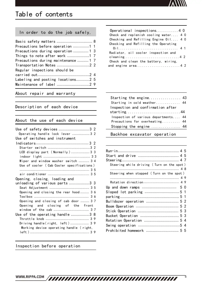 Rippa R22 Instruction Manual V3.1.1, page 5