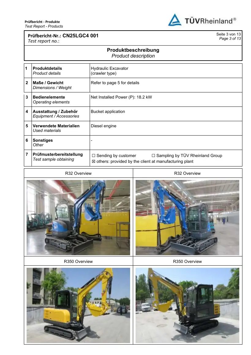 RIPPA R350 TÜV noise-test specimen, serial SLP25040809, page 3