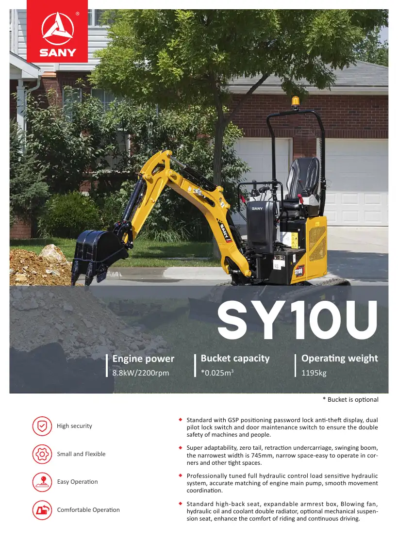 SANY SY10U flyer (global), page 1