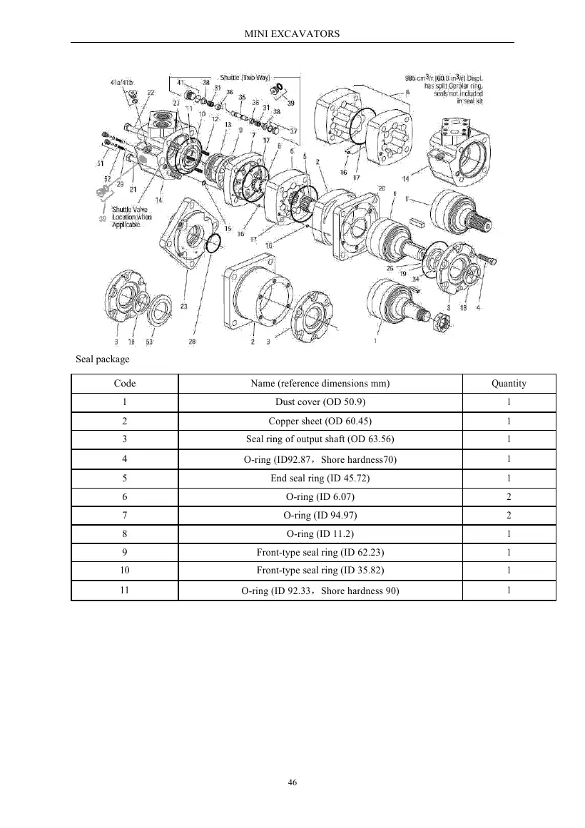 Typhon Machinery TERROR XI STORM — operation maintenance troubleshooting illustrated parts, page 47