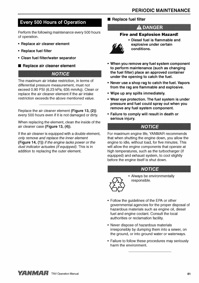Yanmar TNV operation manual 0ATN4-G00200, page 97